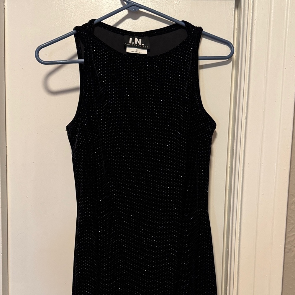 I.N. San Francisco Black Sparkle Mini Dress